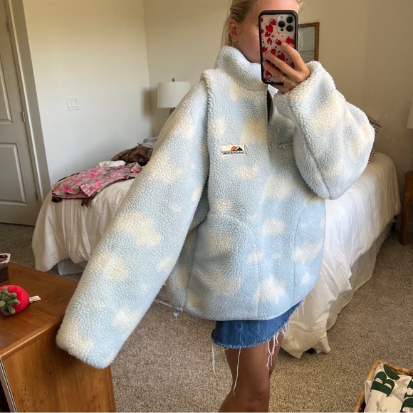 Madhappy blue cloud Sherpa pullover large - Picture 3 of 7